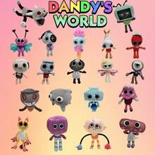 Dandy's World Pebble Vee Rodger Flutter 动漫游戏世界毛绒玩具，复活节家庭派对装饰，毛绒玩偶礼物，适合游戏爱好者，儿童礼物，生日装饰，家居装饰