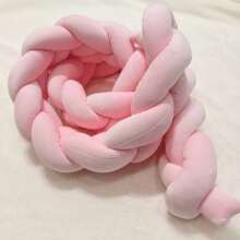 1pc Baby Bed Surround Hand Woven Strip Knotting Four Strand Fried Dough Twists Braid Anti-Collision Soft Bag Baby Bed Surround