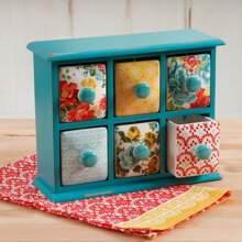 6 Drawer Spice And Tea Caddy