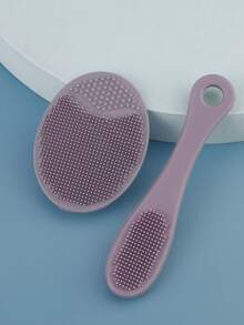 2pcs/4pcs Silicone Finger Face Cleansing Brush Set, Soft Bristle Blackhead Remover, Nose And Pore Cleaner