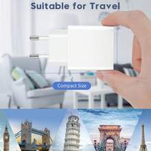 30W EU-kontakt USB C snabbladdare kompatibel med iPhone /// Snabbladdningsadapter Nan - EU C typkontakt (220-240V) - Visa 7