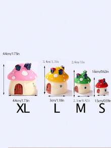 1 件迷你房子蘑菇房-童话花园配件，苔藓微景观小饰品，童话花园装饰，童话花园房子饰品，家居微景观装饰，微景观小饰品拍摄道具工艺品