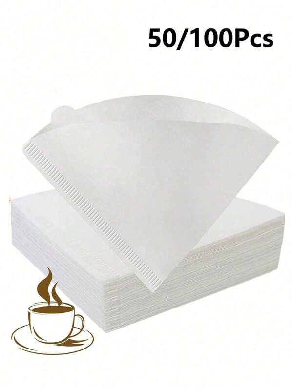 Filtres à café V60, papier filtre à café V60, filtres en papier en forme de cône faciles à utiliser avec design amélioré taille V02, filtres à café et à thé pour cafetière à filtre et verseur, papier filtre à café V60 en forme de V pour la préparation manuelle, compatible avec les verseurs V60