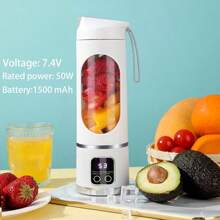 1500mAh USB Rechargeable Portable Milkshake Blender With LED Display, 12-Blade, Mini Juice Blender For Instant Nutrition