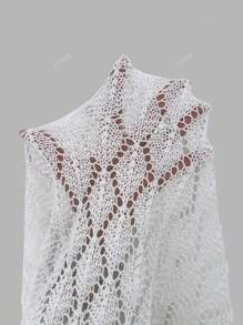 Vestido de suéter corto de punto sólido con cuello en V, mangas largas y hombros huecos para mujer talla grande, vestido playero transparente con nudo, botón de ganchillo y Bikini sexy, primavera, verano, otoño