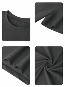 Camiseta de mujer de manga corta y cuello redondo con estampado divertido "Podría ser talla grande mala", camiseta con lema humorístico para el verano