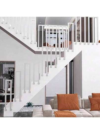 PERRTWDLF Barandilla de escalera interior negra, barandilla de escalera en forma de U, barandilla de escalera en forma de U para exterior, pasamanos de metal para escaleras, terraza, pasillo, apartamento, villa, barandilla de instalación vertical, 90 cm