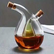 1pc Heat-Resistant Glass Soy Sauce Vinegar Bottle Creative One Pot Dual-Use Sealed Oil Pot Seasoning Soy Sauce Vinegar Oil Pot Soy Sauce Vinegar Bottle