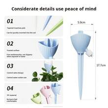 1 pieza Dispositivo de autorriego automático, sistema de riego para plantas y flores del hogar con función de temporizador para personas descuidadas - Multicolor - Ver 6