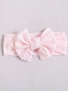 1 件装柔软薄款婴儿宽边头带儿童蕾丝头带蝴蝶结发饰婴儿头带 - 彩色 - 查看 9