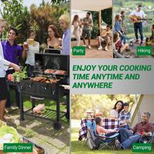 Heavy-Duty Oversize Charcoal Gril Garden Outdoor Liftable BBQ Picnics