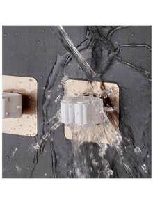 Clip de cârlig adeziv puternic, alb, montat pe perete, 1/5 buc, clip de mătură pentru mop pentru depozitare, potrivit pentru organizarea băii și bucătăriei