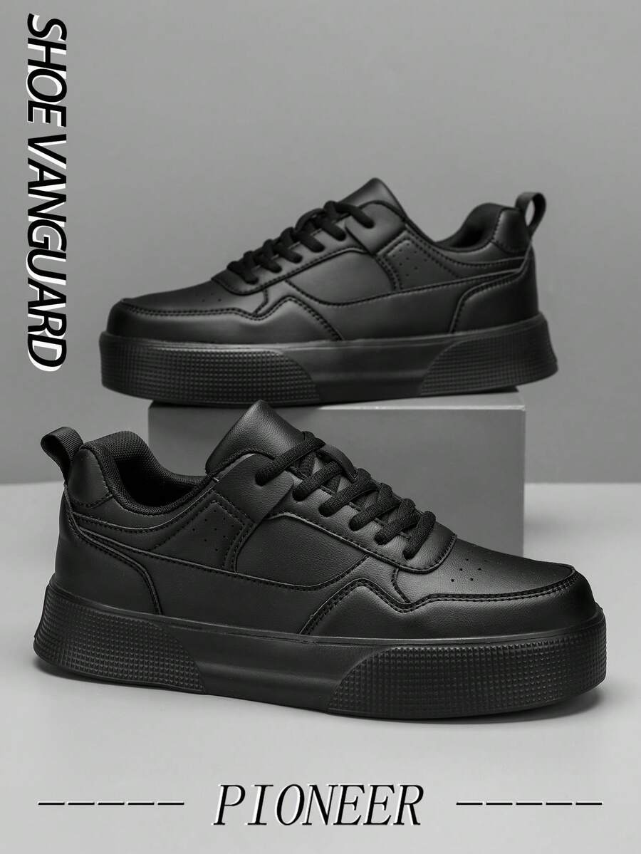 （尺码偏小）男士新款纯色休闲运动鞋，白色，情侣鞋，适合搭配牛仔裤和运动鞋