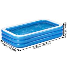 Large Summer Water Entertainment Pool With Ball Pit, Multi-Function Outdoor Portable Pool, Durable PVC, Foldable Home Party Pool