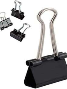 12 carpetas de archivos | 25 mm | Caja multiusos de clips para papel | Clips de carpeta | Clips de metal para dibujar papeles | Para notas | Papel de escritura | Suministros de oficina, vuelta al colegio, útiles escolares - Multicolor - Ver 2