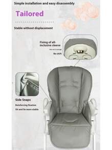 1 pieza Funda de cojín para silla alta de bebé, se ajusta a la mayoría de las sillas altas (sillas altas no incluidas)