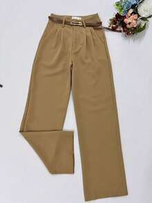 Women Two-Piece Outfits - Khaki - View 5