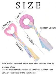 Juguetes para perros, juguetes de correa para perros pequeños, juguetes para masticar interactivos para cachorros, juguetes de tira y afloja, juguetes de limpieza dental, regalos, juguetes de anillo para masticar para perros pequeños y medianos, juguetes interactivos de goma con correa de tela (azul, rosa, amarillo) para interiores y exteriores, juego, entrenamiento, Día de San Valentín, regalos para gatos/perros - Multicolor - Ver 3