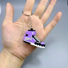 1pc Multi-Color Cartoon Basketball Shoe Keychain, Creative 3D Shoes Keyring, Wholesale For Men, Everyday Use School Letter Car Accessories Cute Goth Y2k Christmas Gift Ideas Bag Accessories Lanyards With Id Holder Car Accessories Bag Charms Car Accessories Teacher Friend Sister - Multicolor - View 3
