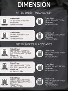 2/3pcs Solid Color Fitted Sheet Set, Bedding Set, Fitted Sheet Set, Bed Cover Set, Mattress Protector Set, Soft & Comfortable Bedroom Bedding, Deep Pocket Breathable Mattress Cover Set, Durable & Breathable Home Decor, Fits Various Bed Sizes - King, Queen, Double, Single, Includes 1/2 Pillowcase(S), Machine Washable - Black - View 3