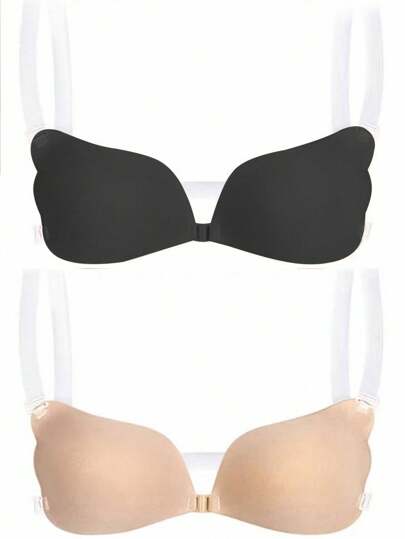 Nuova Lala Goddess Angeli Adesivo per il seno invisibile con bretelle, reggiseno push-up con fascia per il seno in silicone, reggiseno senza cuciture per sollevare il seno