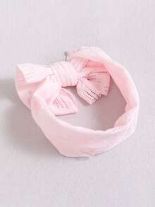 1 件装柔软薄款婴儿宽边头带儿童蕾丝头带蝴蝶结发饰婴儿头带 - 彩色 - 查看 4