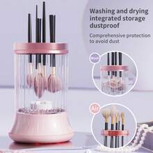 1 件 USB 可充电 500mAh 电动化妆刷清洁器，带橡胶化妆机，电动便携式快速清洁器清洁刷衣领刷 - 粉色 - 查看 4