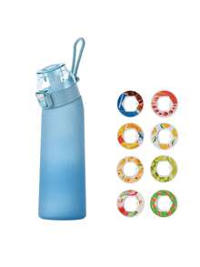 1pc 700ML Air Flavored Water Bottle With 8 Flavor Pods Sports Fashion Straw For Outdoor Sports Activities - Multicolor - View 10