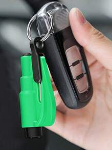 1 Stück 2-in-1 Mini Autofensterbrecher und Gurtschneider (zufällige Farbe)