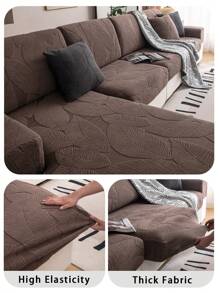 1 Stück Plüsch Jacquard rutschfeste Anti-Splash Sofasitzüberzug, weich und hautfreundlicher moderner Stil elastischer Sofahusse, geeignet für alle Jahreszeiten, hundesicher, passend für L-förmige Kombinations-Sofas und 1/2/3/4-Sitzer-Sofas (einzeln verkauft)