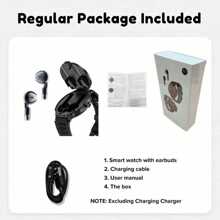 EFFEOKKI Effeokki Smart Watch With Earbuds Inside 2-In-1 For Men - 1.46" Round Display Screen Smartwatch With Headphones, Integrated Earphones, Alarm, NFC, Fitness Tracker Compatible With Iphone Android Phone