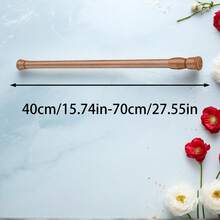 FEPK 1 pieza/2 piezas Barra de tensión retráctil, resorte fuerte, fácil instalación, disponible en negro, blanco y grano de madera, adecuado para barras de cortina, tendederos, soportes de armario, soportes de gabinete de zapatos, toalleros, artículo esencial para el hogar y el baño, decoración del baño - Multicolor - Ver 14