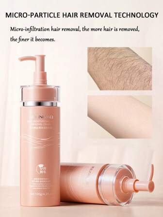 120g Crema depilatoria suave y nutritiva, suave, no irritante, de larga duración para una piel limpia y suave. Formulada con colágeno y ácido hialurónico, apta para todo tipo de pieles, hombres y mujeres, para el Body completo, pecho, piernas, axilas y zona del bikini