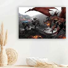 Framed DungeonsAnd Dragons Dragonborn Fighter Poster Decorative Painting Canvas Wall Art Living Room Posters Bedroom Painting - Framed - View 2