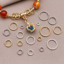 30pcs 18K Gold Plated Jump Rings 4/5/6/8/10/12mm Twisted Open Jump Rings Golden O Rings Brass Round Open Rings Connectors For DIY Earring Bracelet Necklace Jewelry Making - Multicolor - View 2