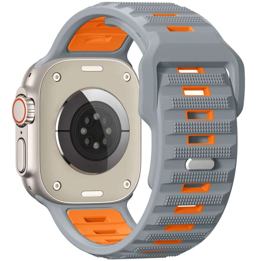 46mm/49mm/45mm/44mm/42mm 硅胶运动表带，兼容 Ultra 2/Ultra，适合男士 Series 1 2 3，防水表带适用于 Series 10 9 8 7 6 5 4 SE 3 2 1