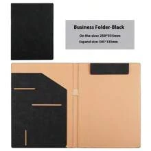 A4 Folder For Office Receipts, Storage Of Business Leather Official Documents, Manager's Folder, Contract Signing Book,Back To School,School Supplies