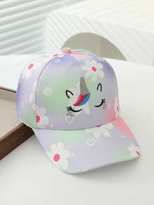 1pc Children's Baseball Cap, Cartoon Unicorn Design, Outdoor Sun Protection Hat, Suitable For Daily Wear, Spring/Summer - 1PC - View 5