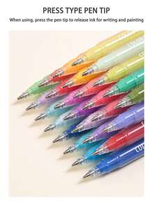 1 Set Of 94pcs Neutral Pen , Including 40 Pcs Burst Flash Color Neutral Pen And 54pcs Acrylic 3D Painting Gel Pens, Large Capacity, 1.0mm Stainless Steel Bullet Tip Design, Smooth Ink Flow,Suitable For Students Drawing, Highlighting,Note-Taking Back To School