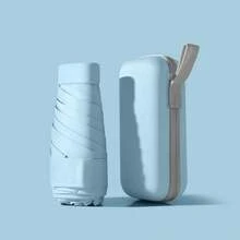 1pc Mini Portable Umbrella, UV Protection & Rainproof, Foldable With Storage Case, Suitable For School, Office, Home, Travel, Heart Pattern For Boys Valentine's Day - Lightweight - View 16