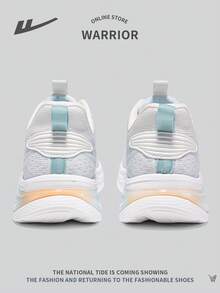 WARRIOR 1 Pair Men's Lace-Up Athletic Shoes, Mesh Breathable Soft Sole Non-Slip Durable Casual Sneakers, Versatile Outdoor Sports Running Shoes - Blue and White - View 5