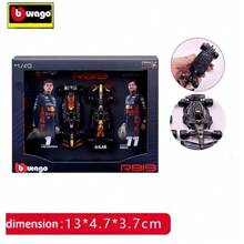 Burago 2 sets de Bburago, edición limitada 1:43 de coches de aleación del equipo F1, set de coches de Fórmula Dos con marco de imagen, edición de coleccionista de modelos de carreras con tapa dura, regalo de coleccionista de modelos de carreras Red Bull/Mercedes/McLaren para hombres