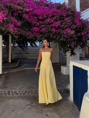 Women Elegant Romantic Sunset Date Lovely Patchwork Hem Fitted Dress