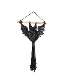 1pc/2pcs Bat Plant Holder, Bat Macrame, Goth Home Decor, Living Room Wall Art, Spooky Halloween, Macrame Hangers, Plant Decoration