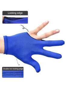5 Piezas Guantes de billar abiertos de 3 dedos, guantes antideslizantes para snooker y billar, accesorios deportivos transpirables para el billar y fitness