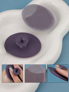 2pcs/4pcs Silicone Finger Face Cleansing Brush Set, Soft Bristle Blackhead Remover, Nose And Pore Cleaner