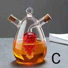 1pc Heat-Resistant Glass Soy Sauce Vinegar Bottle Creative One Pot Dual-Use Sealed Oil Pot Seasoning Soy Sauce Vinegar Oil Pot Soy Sauce Vinegar Bottle