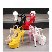 Catwalk Artifact Model High Heels Stiletto Sexy Waterproof Table 13CM15cm Sandals Women's Summer - 13CM 黃色 - 查看 2