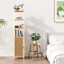 PERRTWDLF Shelves With Simple Design, Hallway Shelves For Bathrooms, Bamboo, Homemade Shelves, Storage Shelves With 3 Compartments - 160*35*35 - Xem 5