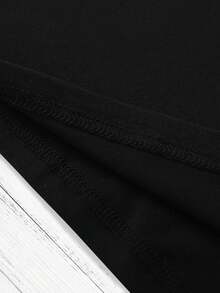 Customized Photo/Text Printed Men's Tank Tops, Personalized Tank Tees, Customized With Your Photos/Snapshots Of Loved Ones/Pets/Landscapes, Customized With Your Text/Greetings, Perfect For Gifts, Holidays, Anniversaries, Parties, Festivals, Company/Family, Summer Casual Wear - Black - View 5